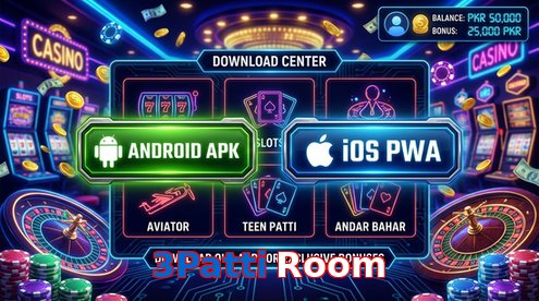 Main screen of 3Patti Room download page for PK players